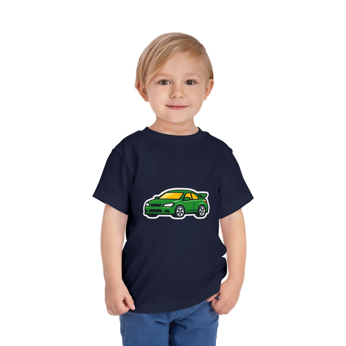 Toddler Tee — Green Race Car Graphic - Front Patch Kids Co.