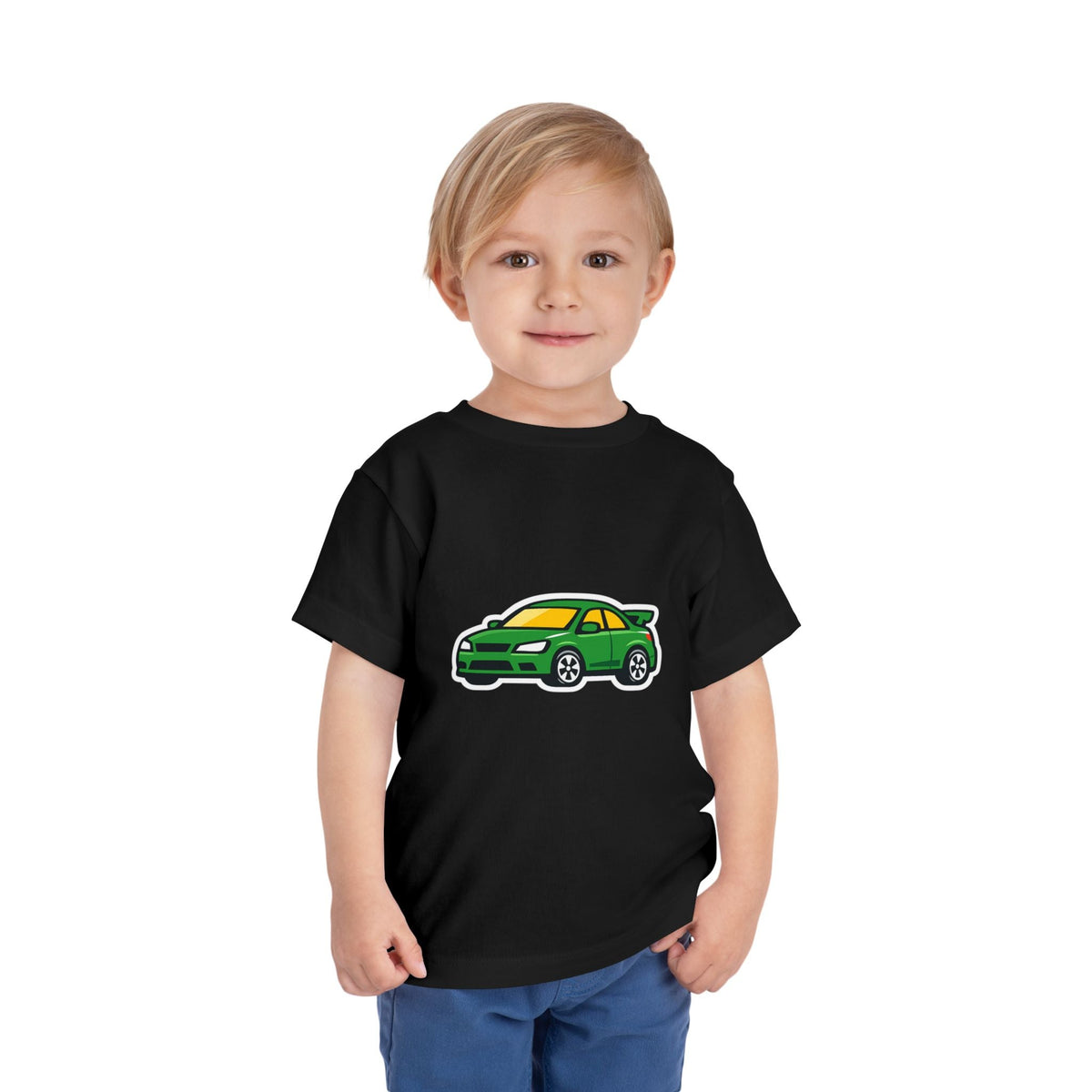 Toddler Tee — Green Race Car Graphic - Front Patch Kids Co.
