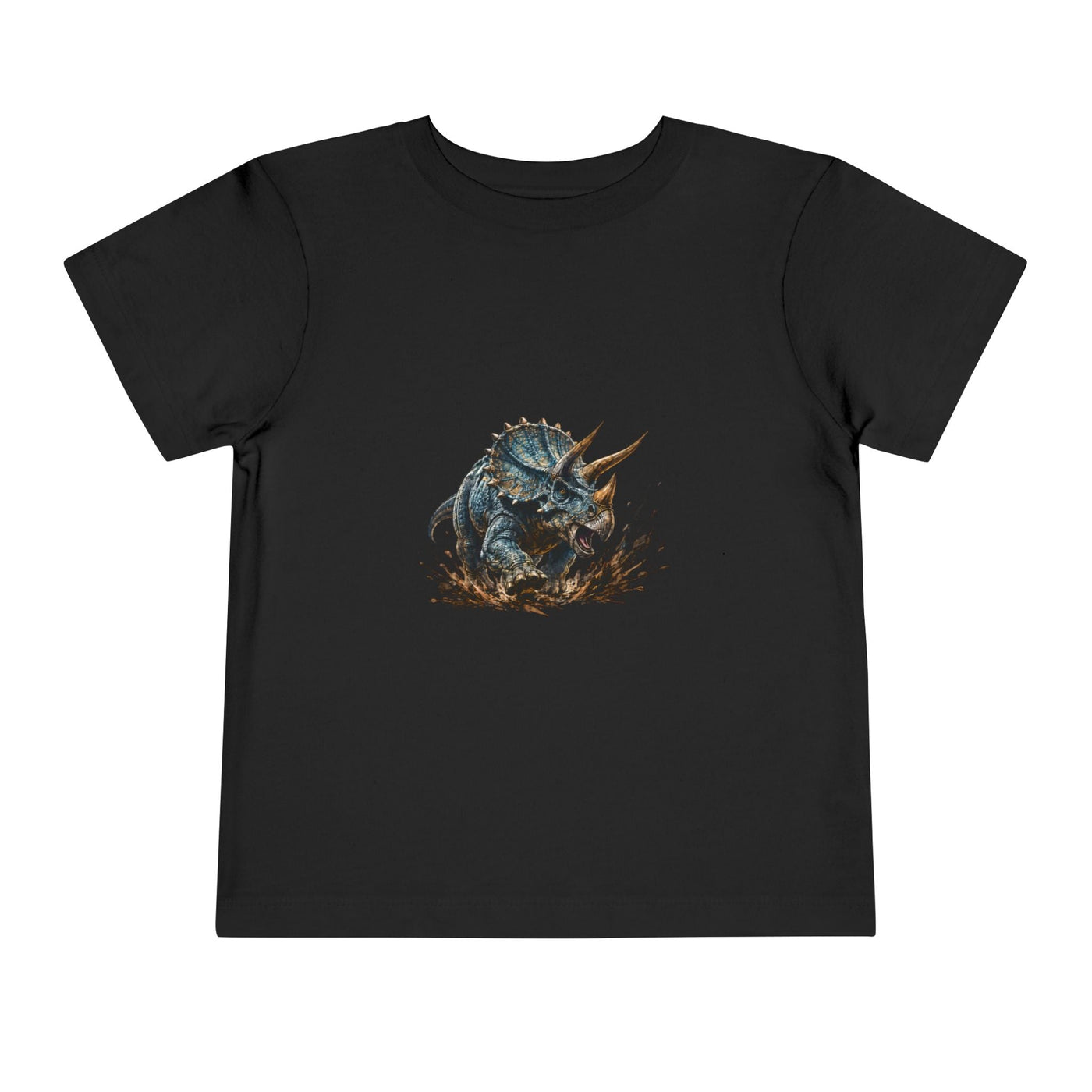Toddler Tee — Mud-Splash Triceratops Dino Shirt for Kids - Front Patch Kids Co.