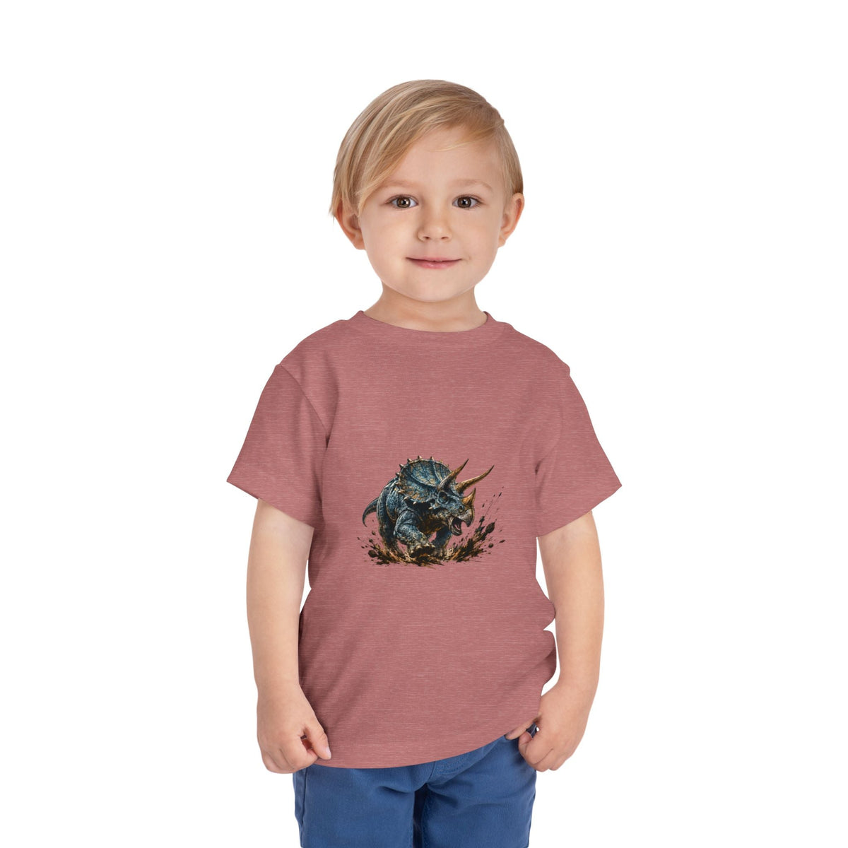 Toddler Tee — Mud-Splash Triceratops Dino Shirt for Kids - Front Patch Kids Co.