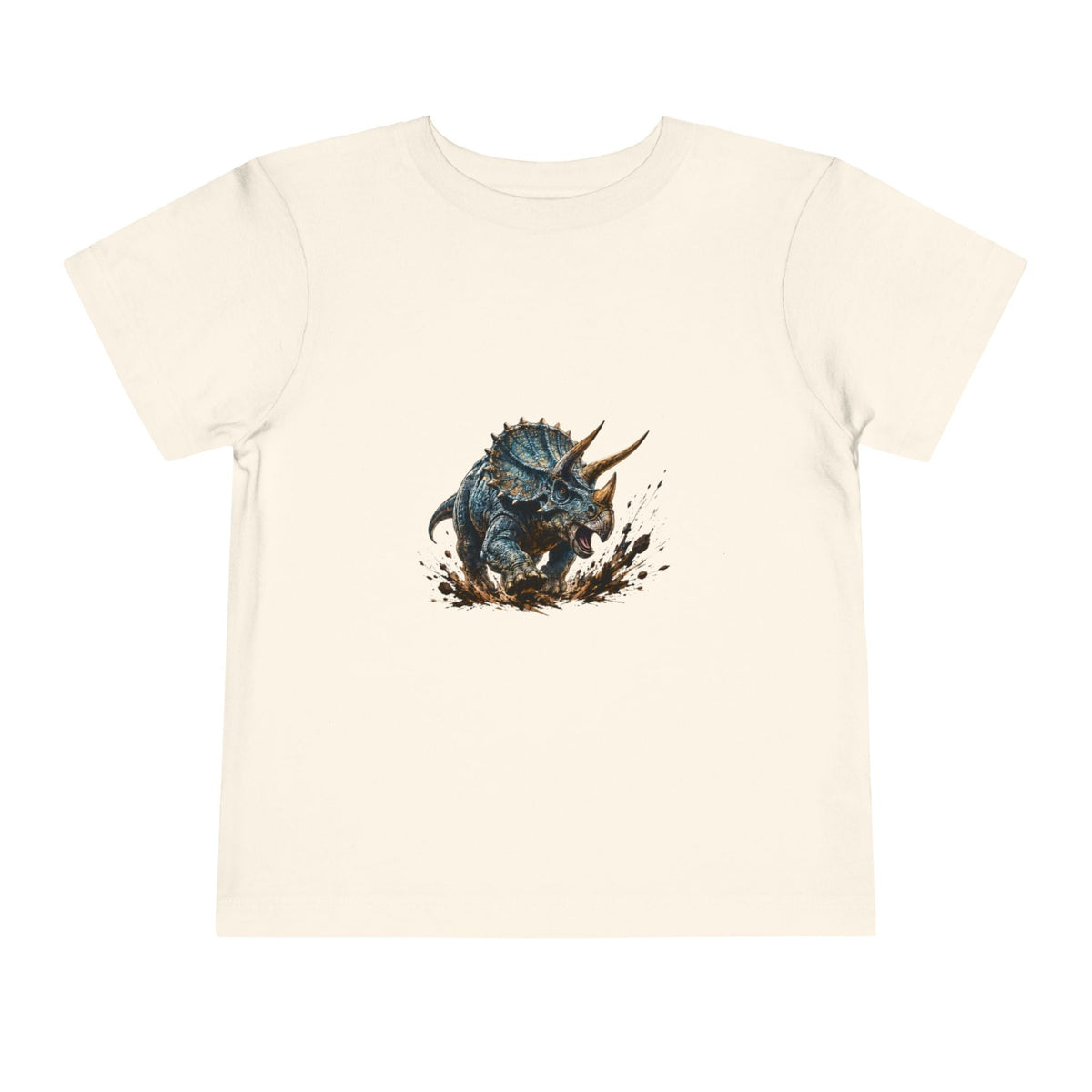 Toddler Tee — Mud-Splash Triceratops Dino Shirt for Kids - Front Patch Kids Co.