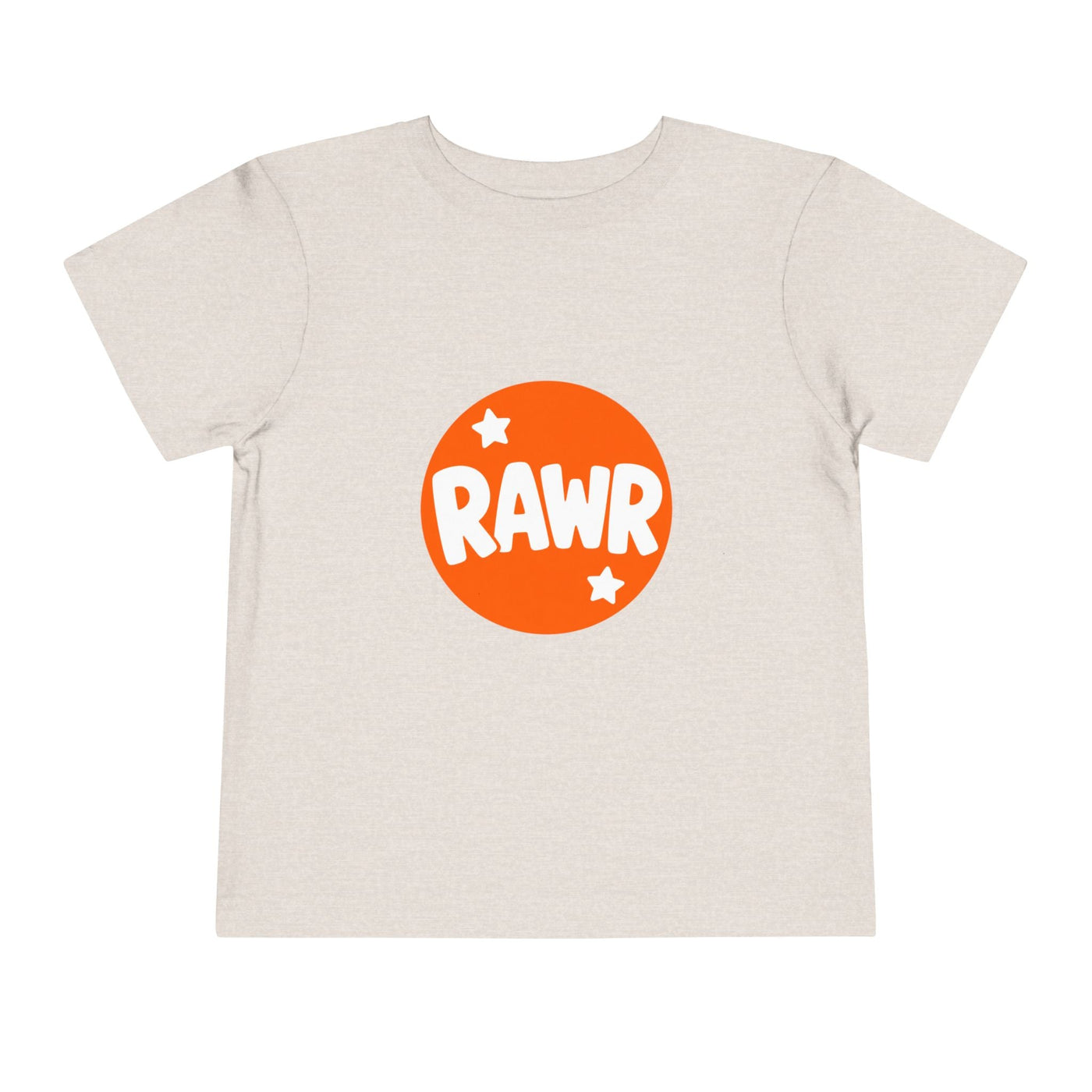 Toddler Tee — "RAWR" Orange Circle Graphic - Front Patch Kids Co.