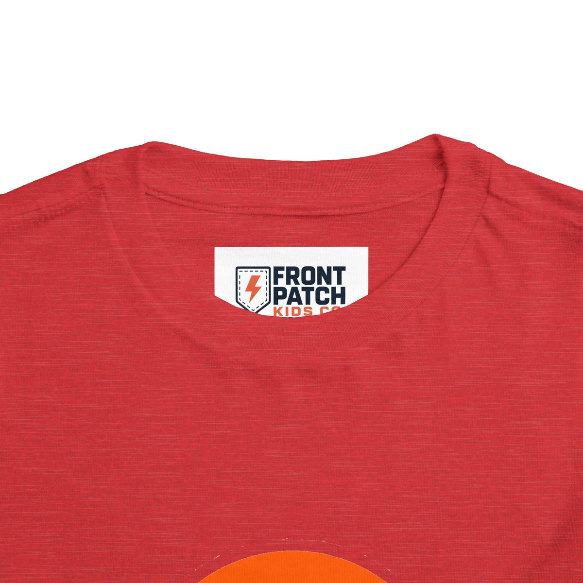 Toddler Tee — "RAWR" Orange Circle Graphic - Front Patch Kids Co.
