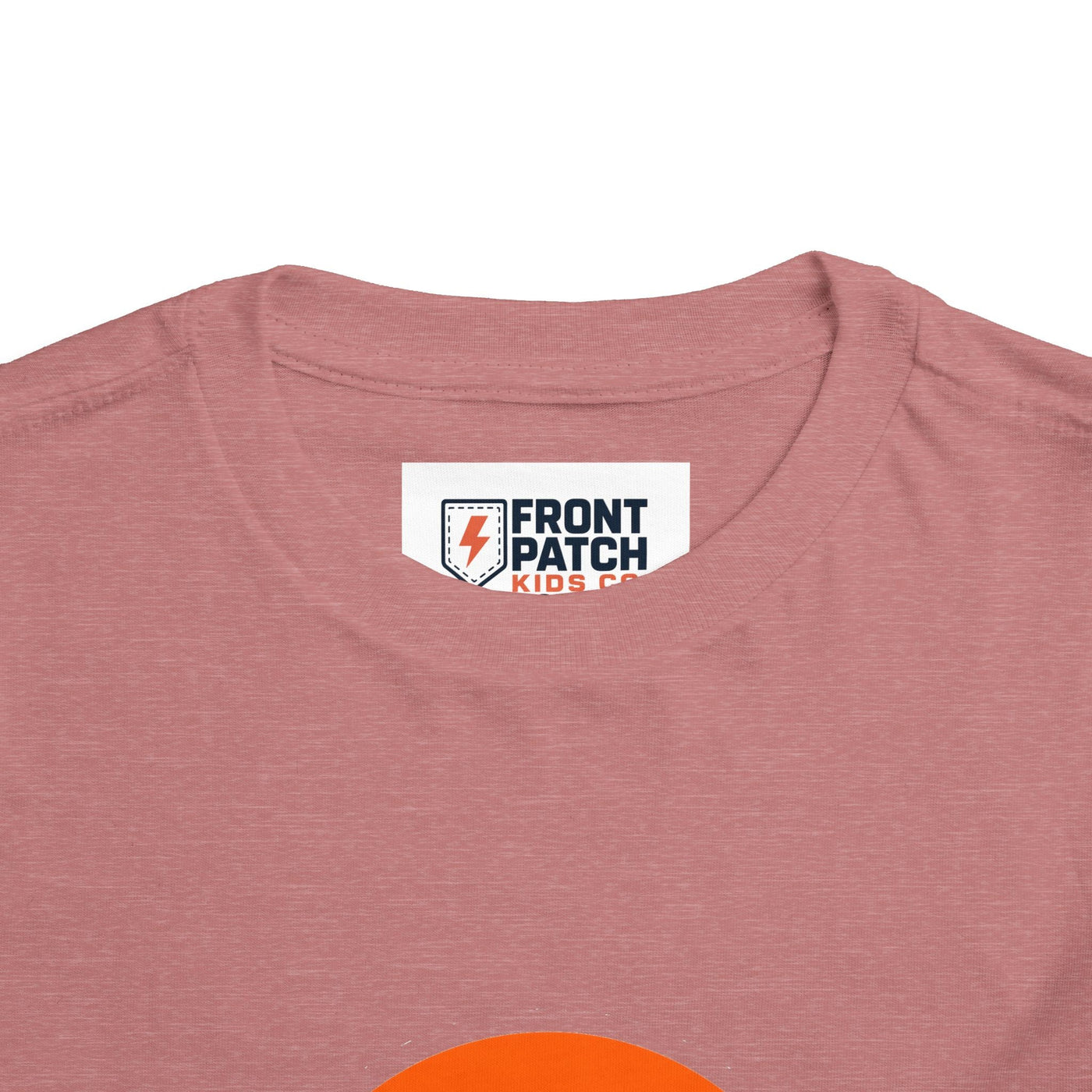 Toddler Tee — "RAWR" Orange Circle Graphic - Front Patch Kids Co.