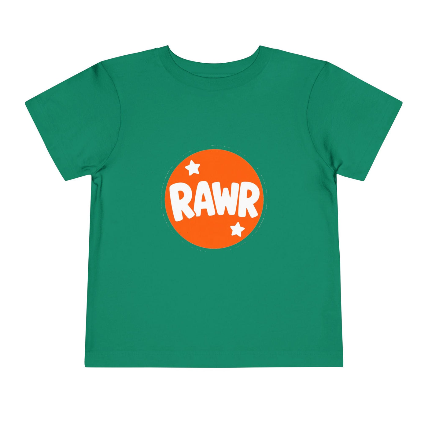 Toddler Tee — "RAWR" Orange Circle Graphic - Front Patch Kids Co.