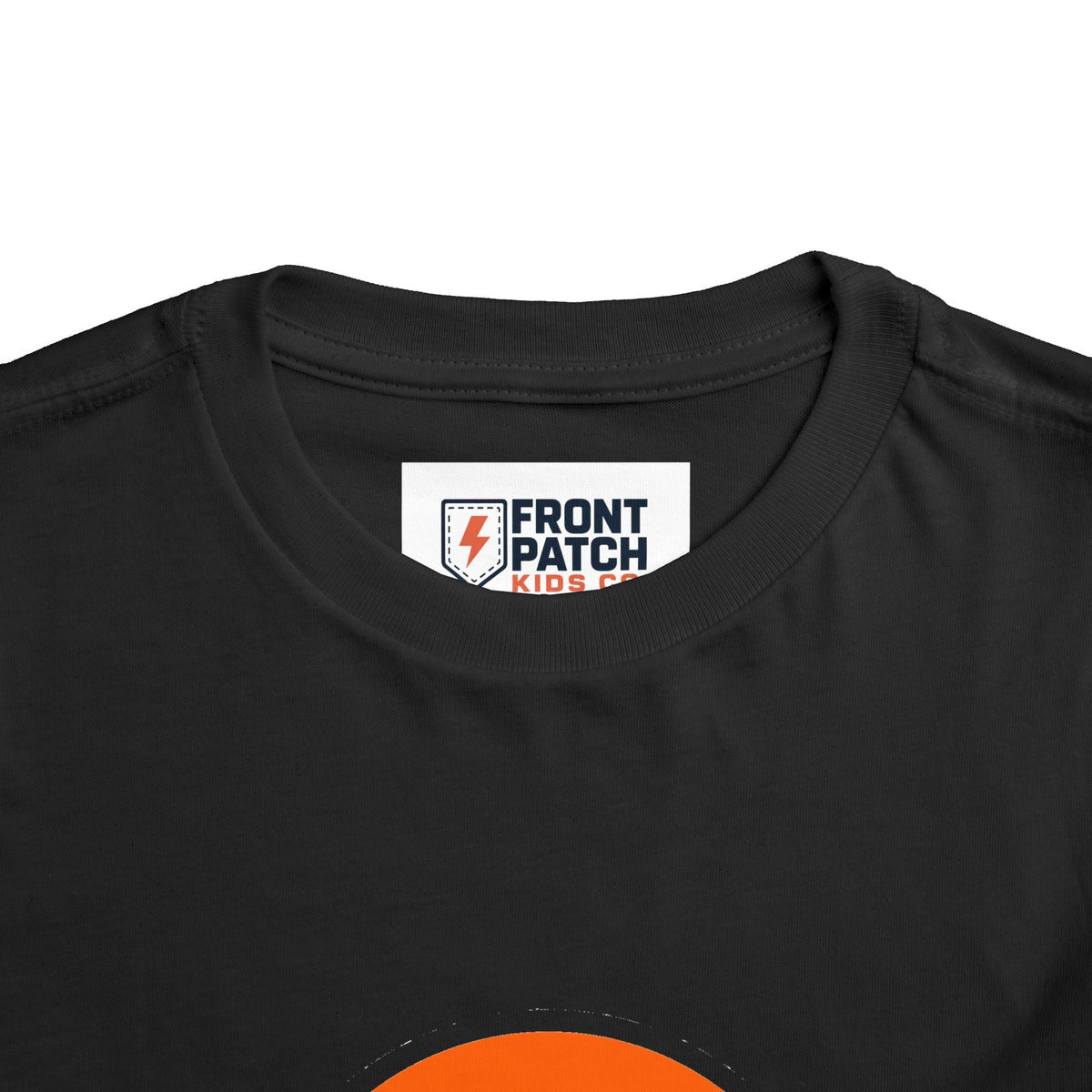Toddler Tee — "RAWR" Orange Circle Graphic - Front Patch Kids Co.