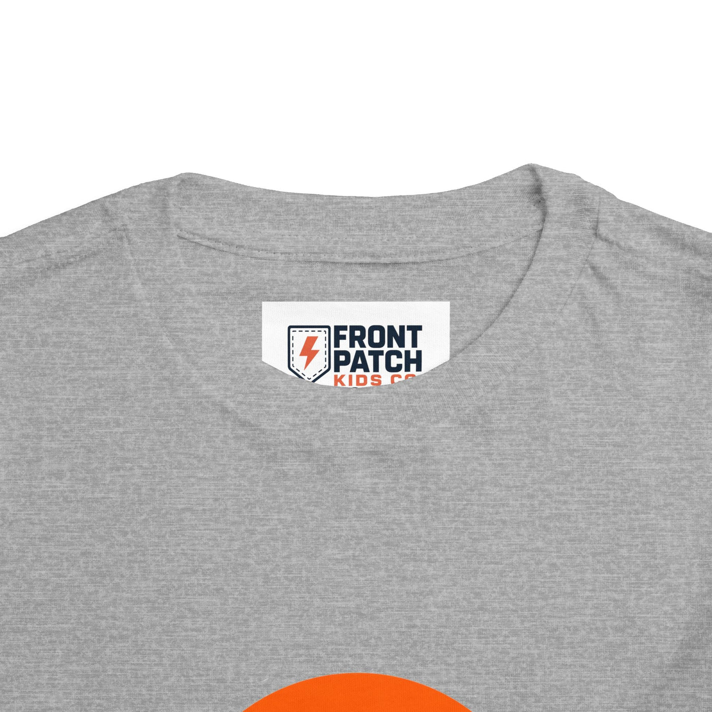 Toddler Tee — "RAWR" Orange Circle Graphic - Front Patch Kids Co.