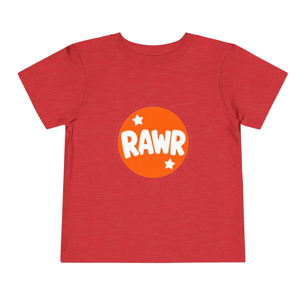 Toddler Tee — "RAWR" Orange Circle Graphic - Front Patch Kids Co.