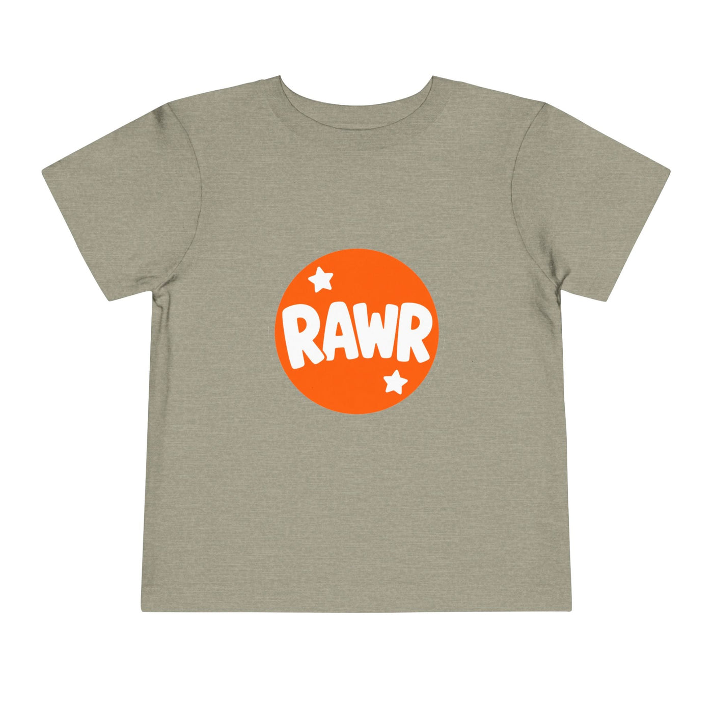 Toddler Tee — "RAWR" Orange Circle Graphic - Front Patch Kids Co.