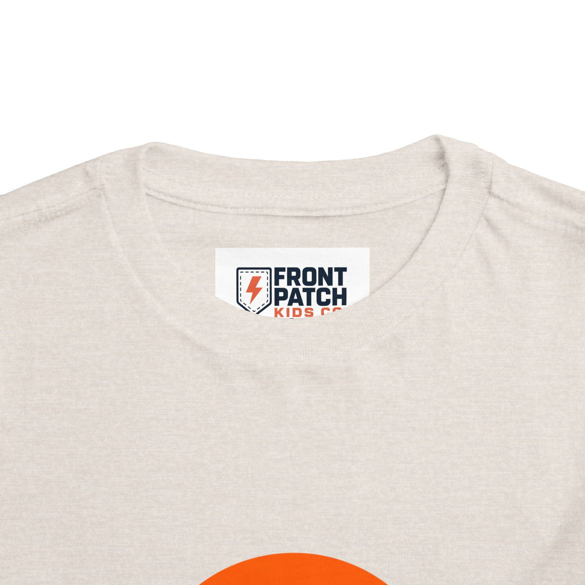 Toddler Tee — "RAWR" Orange Circle Graphic - Front Patch Kids Co.