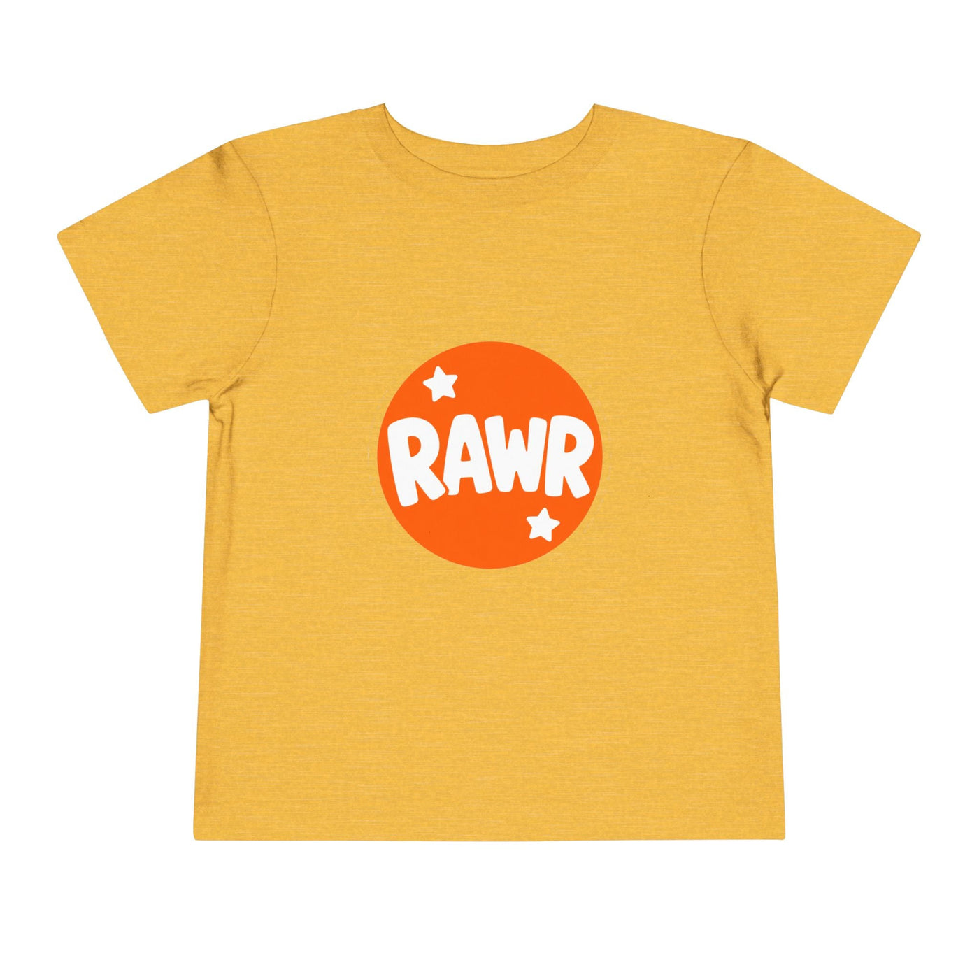 Toddler Tee — "RAWR" Orange Circle Graphic - Front Patch Kids Co.