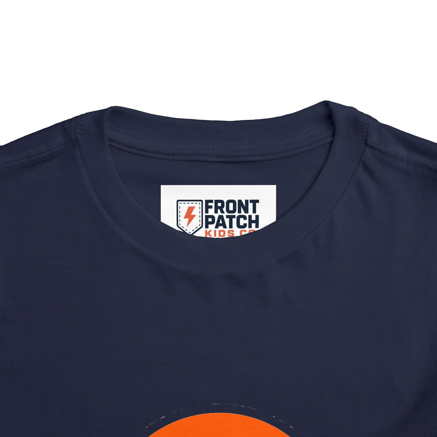 Toddler Tee — "RAWR" Orange Circle Graphic - Front Patch Kids Co.