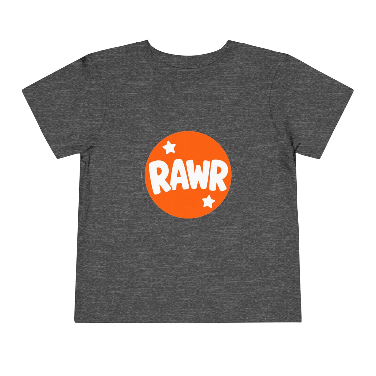 Toddler Tee — "RAWR" Orange Circle Graphic - Front Patch Kids Co.