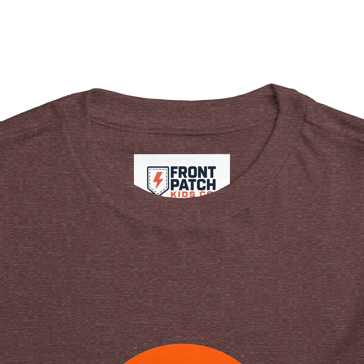 Toddler Tee — "RAWR" Orange Circle Graphic - Front Patch Kids Co.