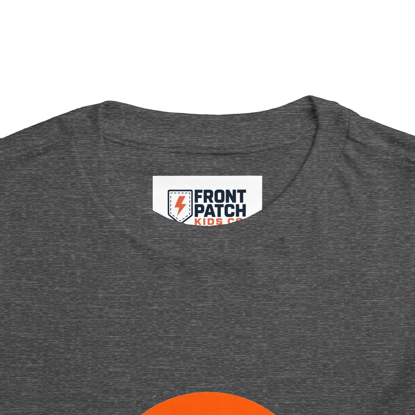 Toddler Tee — "RAWR" Orange Circle Graphic - Front Patch Kids Co.