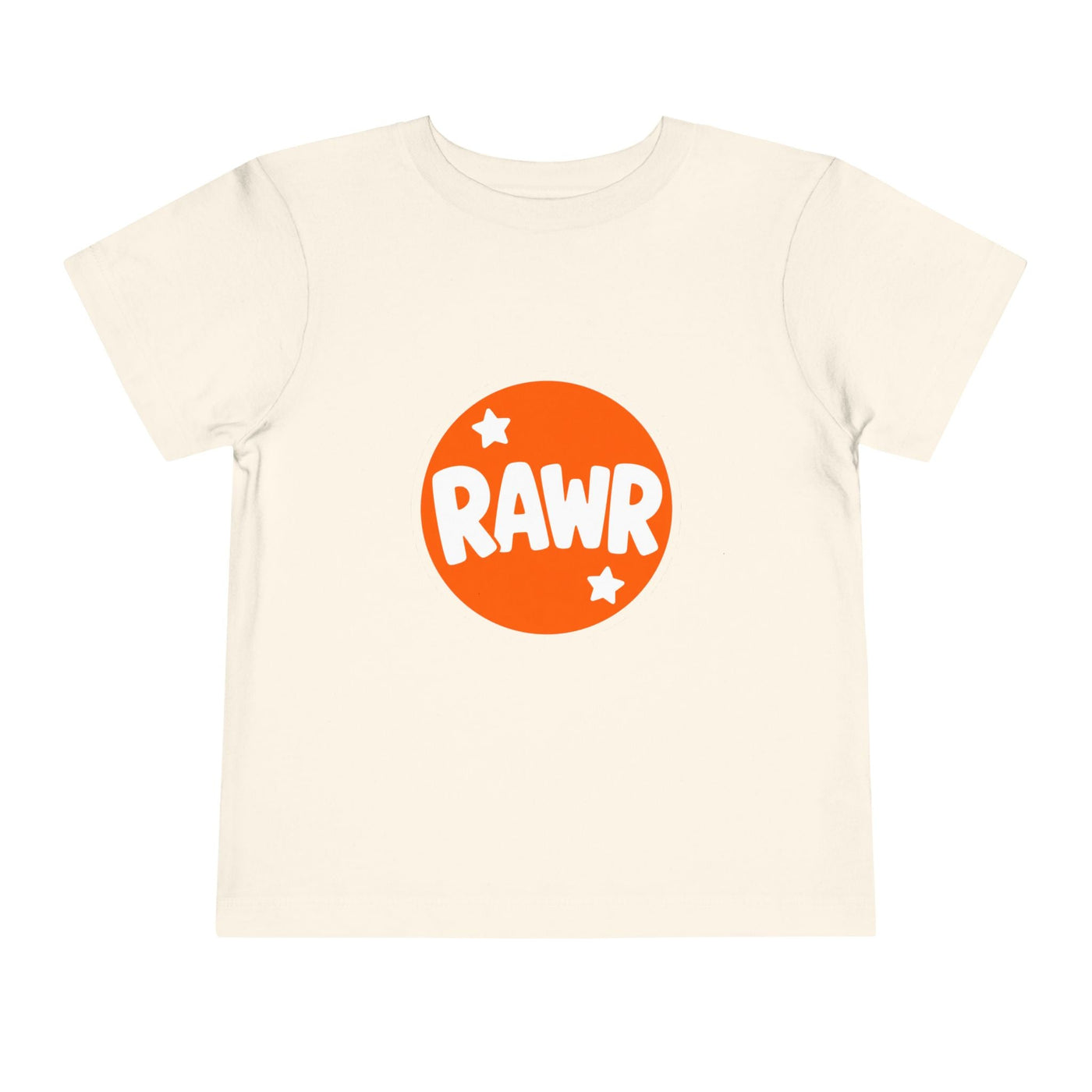 Toddler Tee — "RAWR" Orange Circle Graphic - Front Patch Kids Co.