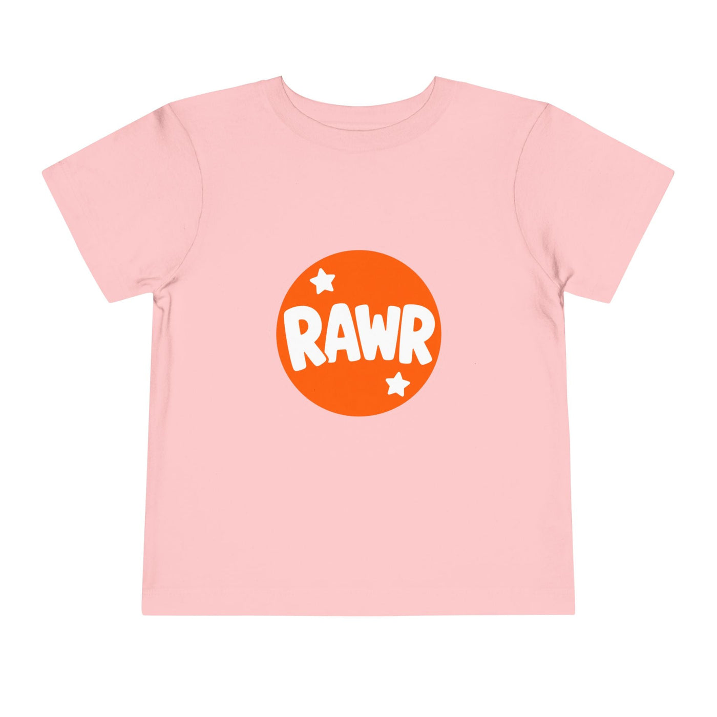 Toddler Tee — "RAWR" Orange Circle Graphic - Front Patch Kids Co.