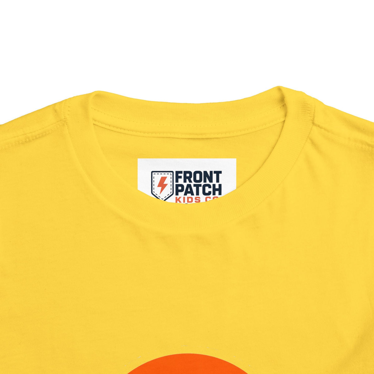 Toddler Tee — "RAWR" Orange Circle Graphic - Front Patch Kids Co.