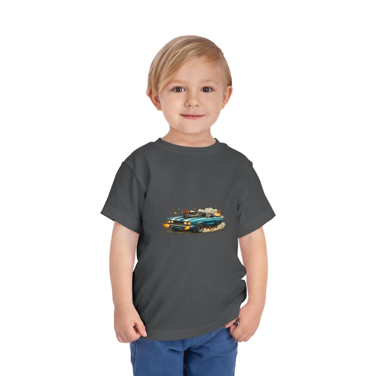 Toddler Tee — Retro Race Car Graphic Shirt - Front Patch Kids Co.
