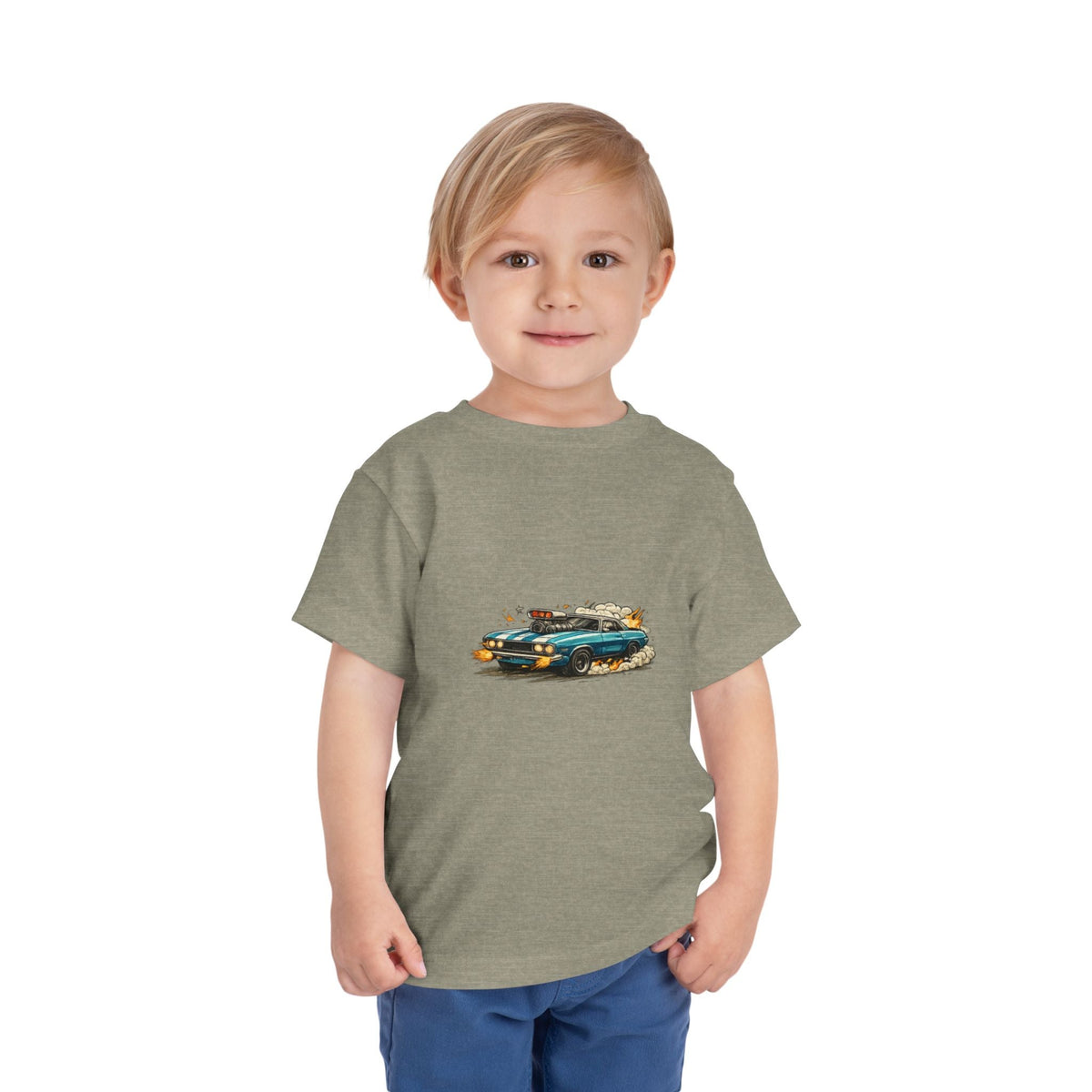 Toddler Tee — Retro Race Car Graphic Shirt - Front Patch Kids Co.