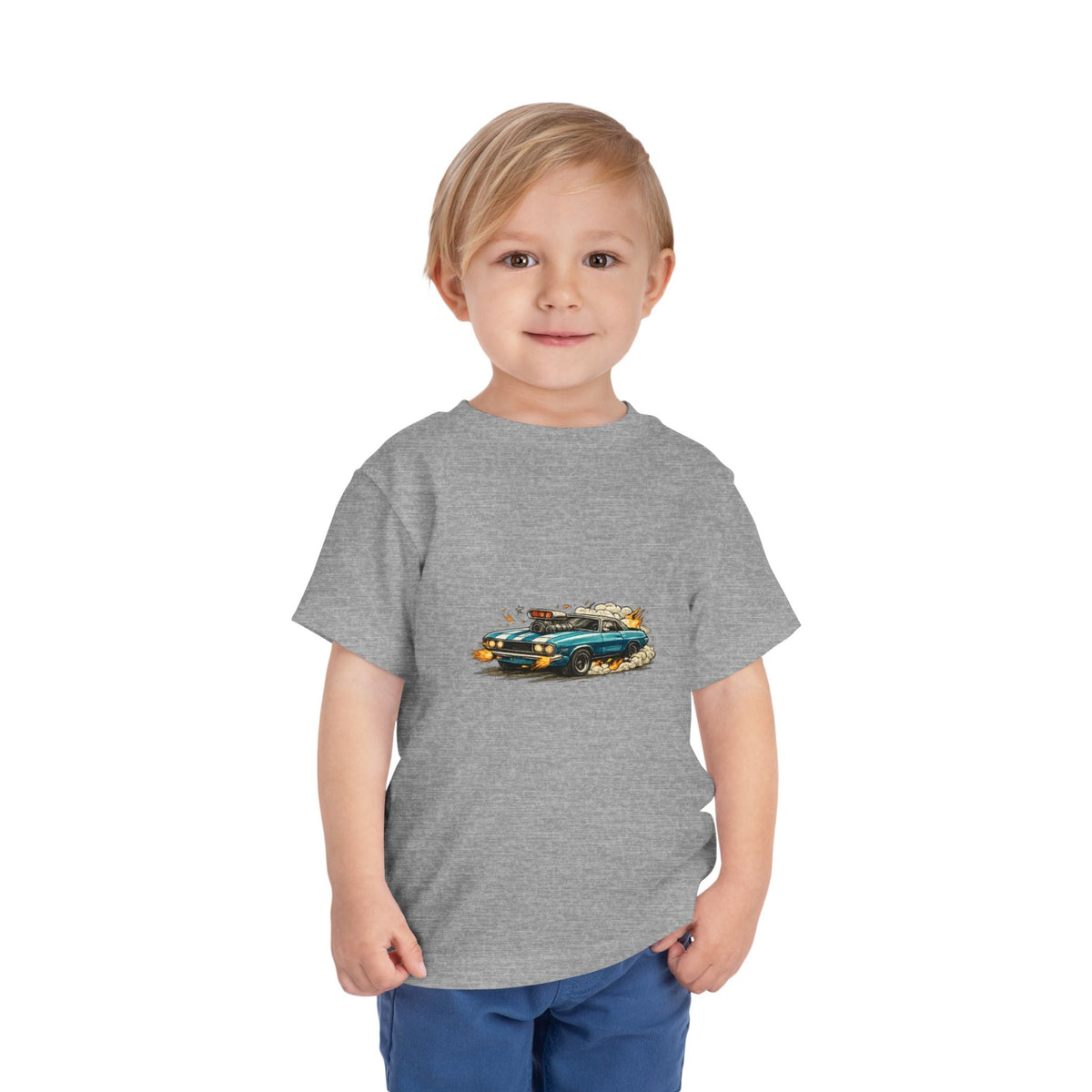 Toddler Tee — Retro Race Car Graphic Shirt - Front Patch Kids Co.