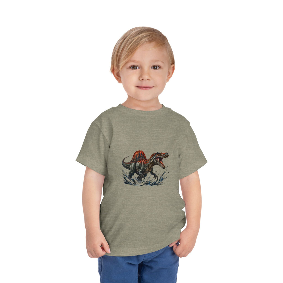 Toddler Tee — Roaring Spinosaurus Dinosaur Graphic Shirt - Front Patch Kids Co.