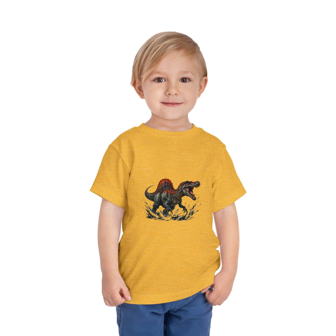 Toddler Tee — Roaring Spinosaurus Dinosaur Graphic Shirt - Front Patch Kids Co.