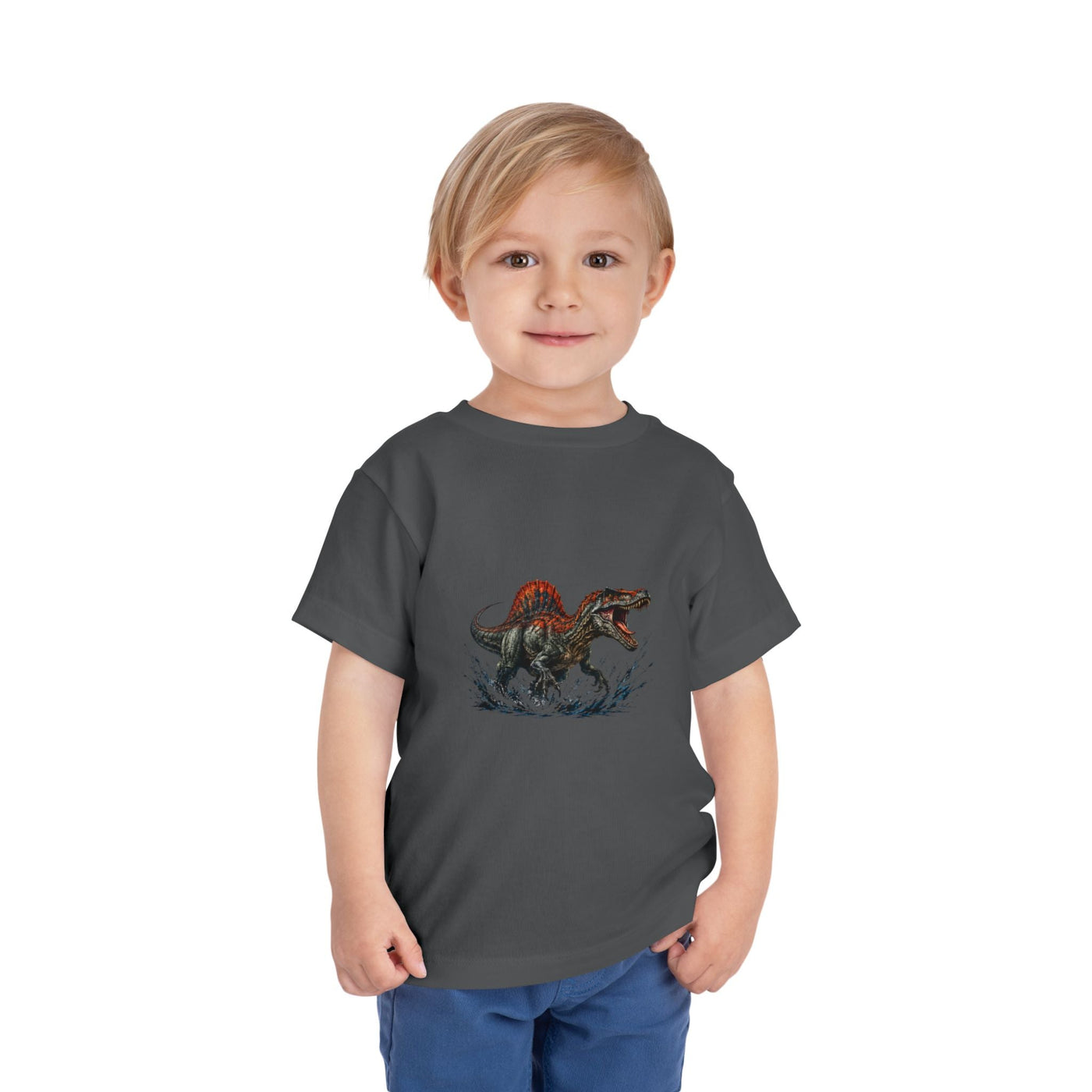 Toddler Tee — Roaring Spinosaurus Dinosaur Graphic Shirt - Front Patch Kids Co.
