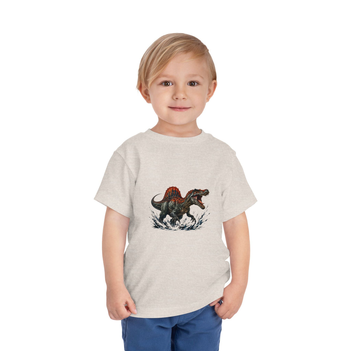 Toddler Tee — Roaring Spinosaurus Dinosaur Graphic Shirt - Front Patch Kids Co.
