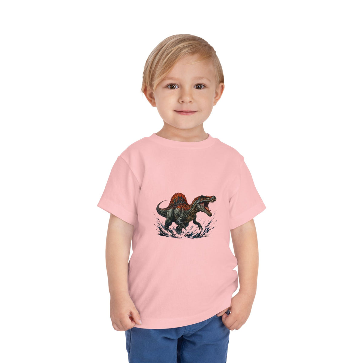 Toddler Tee — Roaring Spinosaurus Dinosaur Graphic Shirt - Front Patch Kids Co.