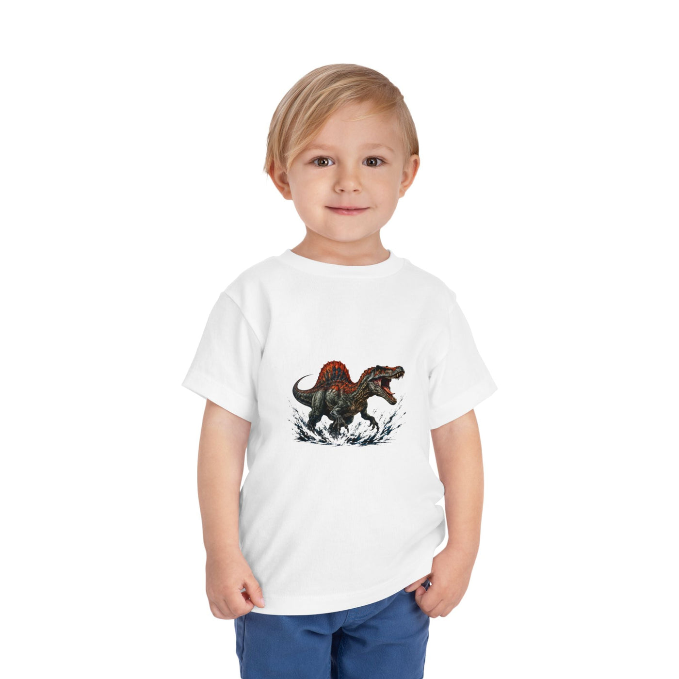 Toddler Tee — Roaring Spinosaurus Dinosaur Graphic Shirt - Front Patch Kids Co.