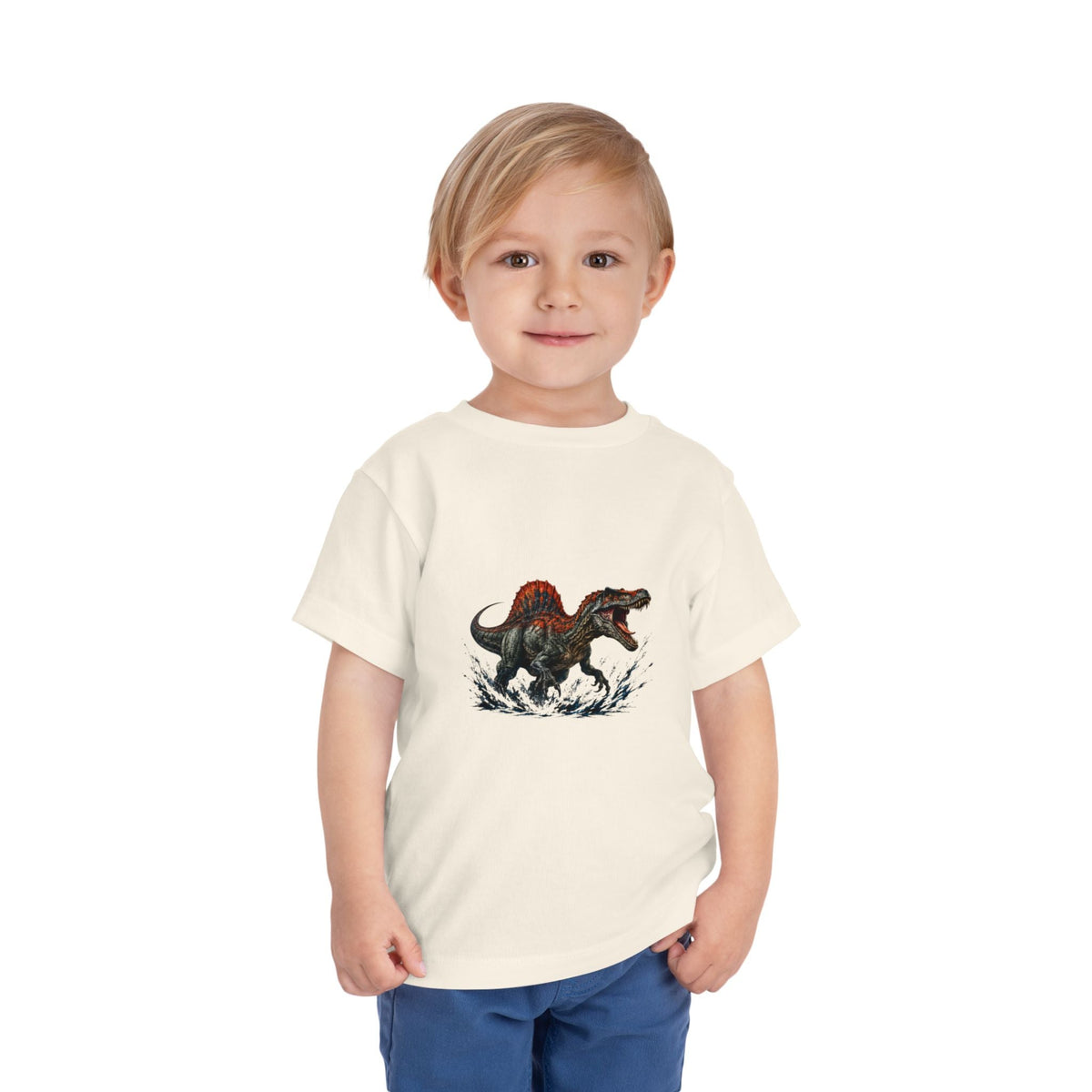 Toddler Tee — Roaring Spinosaurus Dinosaur Graphic Shirt - Front Patch Kids Co.