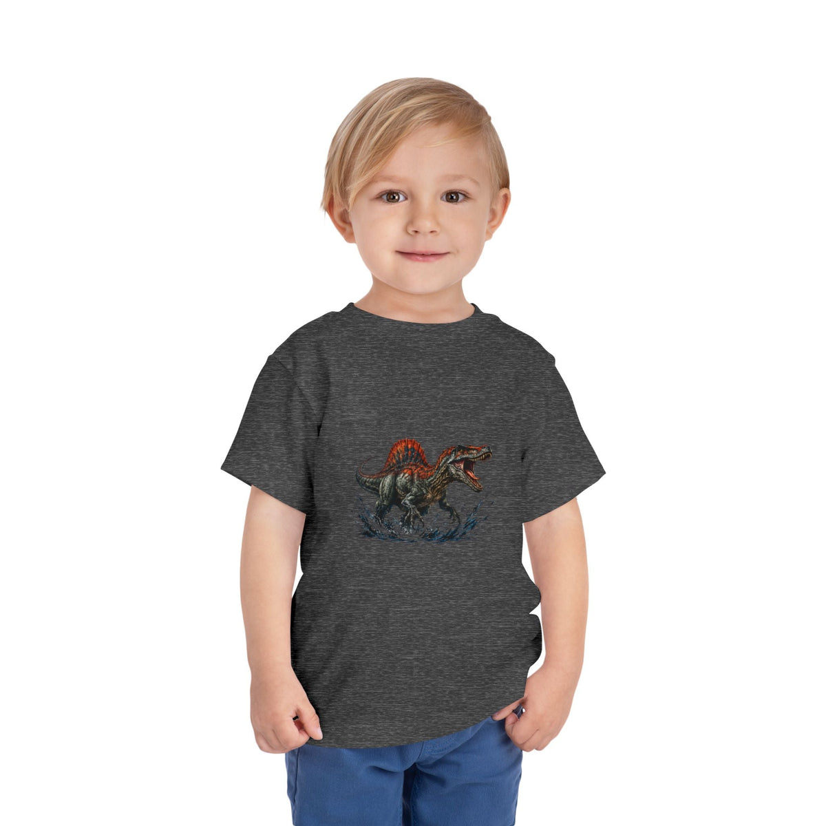 Toddler Tee — Roaring Spinosaurus Dinosaur Graphic Shirt - Front Patch Kids Co.