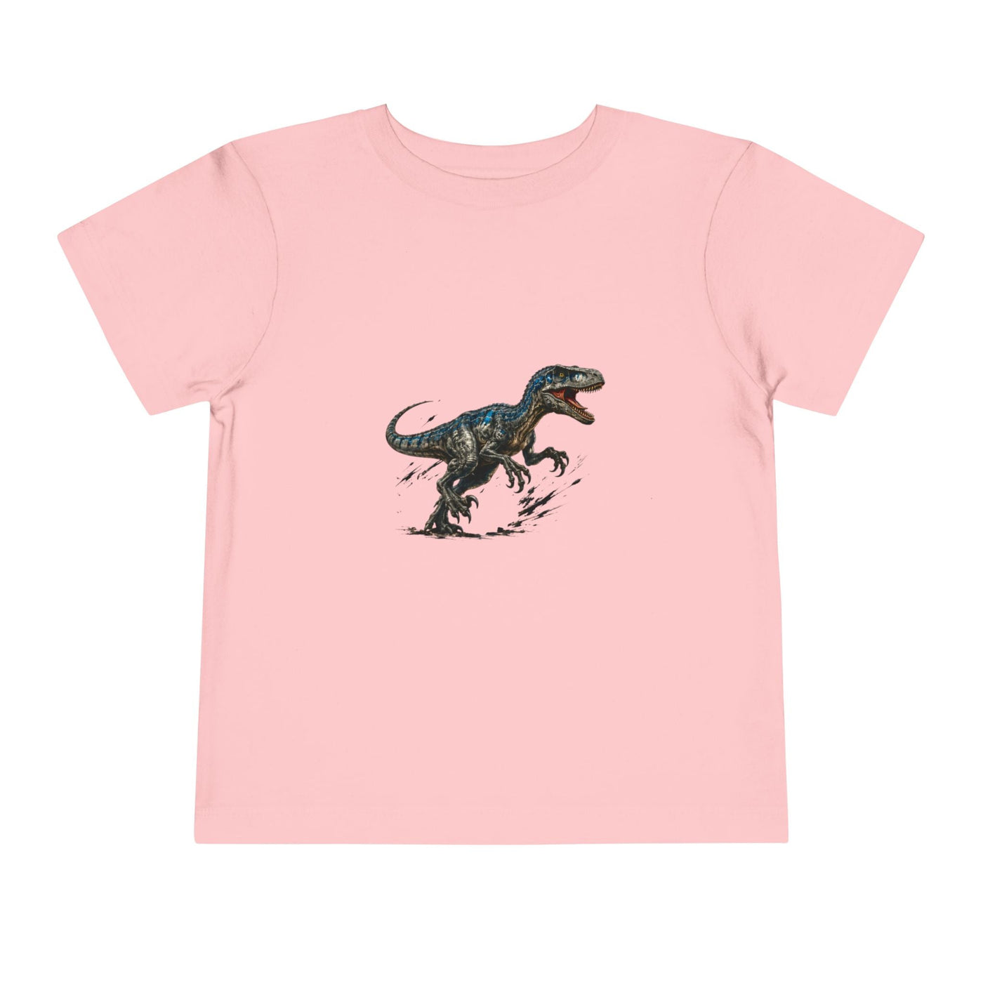 Toddler Tee — Running Velociraptor Dinosaur Graphic - Front Patch Kids Co.