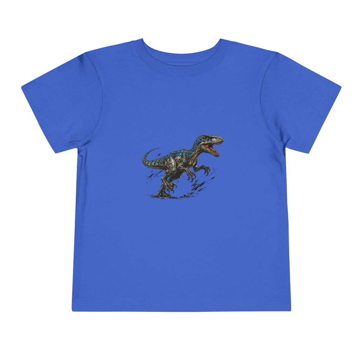 Toddler Tee — Running Velociraptor Dinosaur Graphic - Front Patch Kids Co.