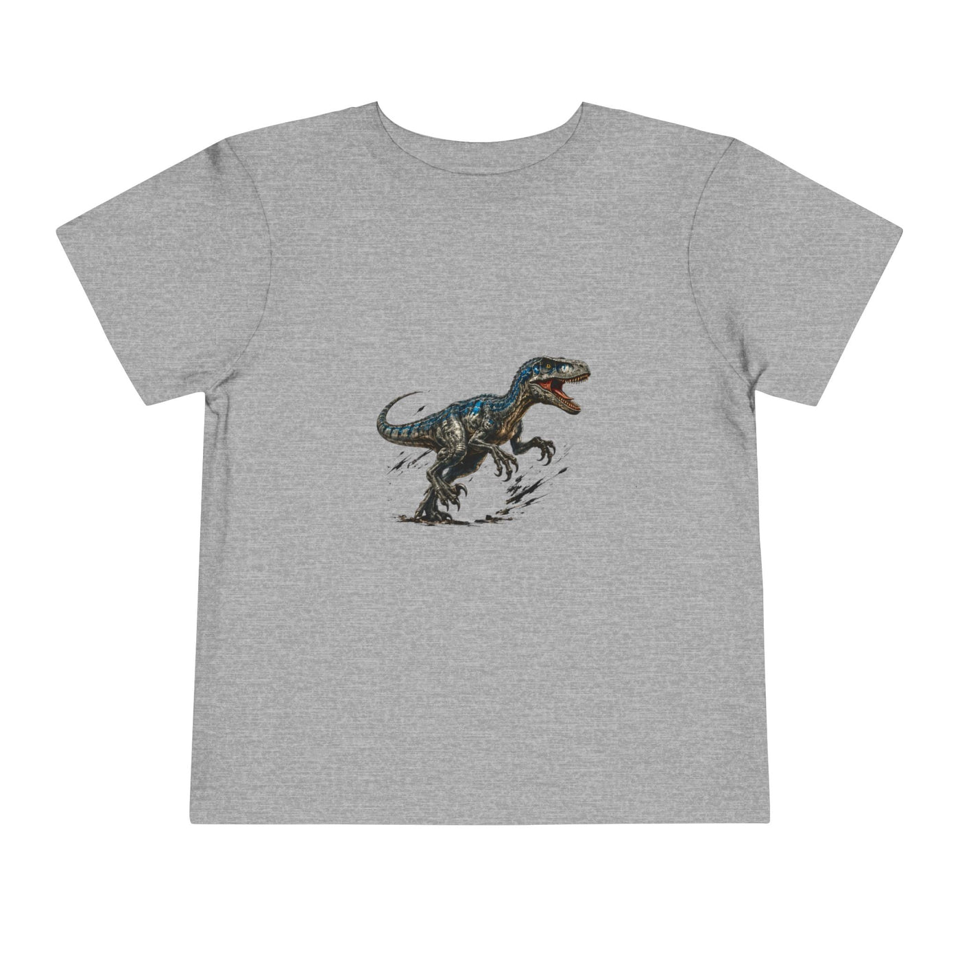 Toddler Tee — Running Velociraptor Dinosaur Graphic - Front Patch Kids Co.