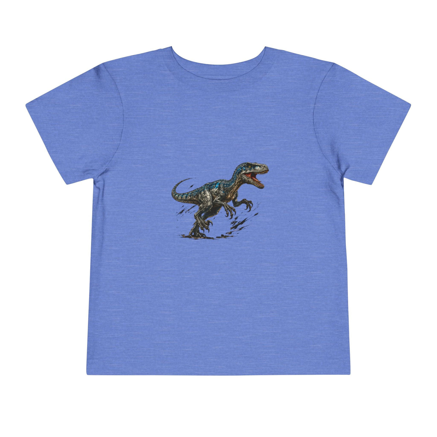 Toddler Tee — Running Velociraptor Dinosaur Graphic - Front Patch Kids Co.