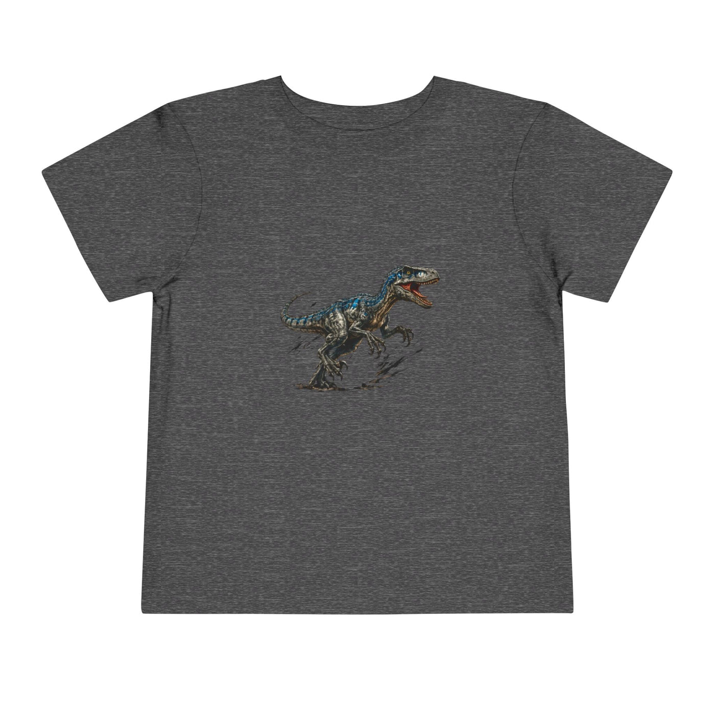 Toddler Tee — Running Velociraptor Dinosaur Graphic - Front Patch Kids Co.