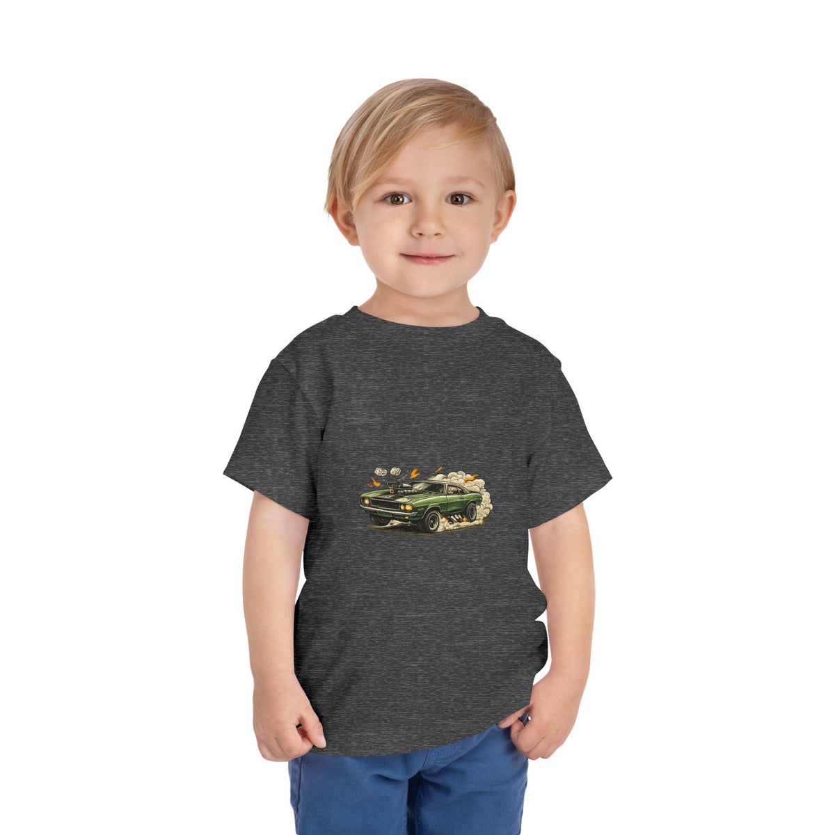 Toddler Tee – Vintage Green Truck Graphic - Front Patch Kids Co.