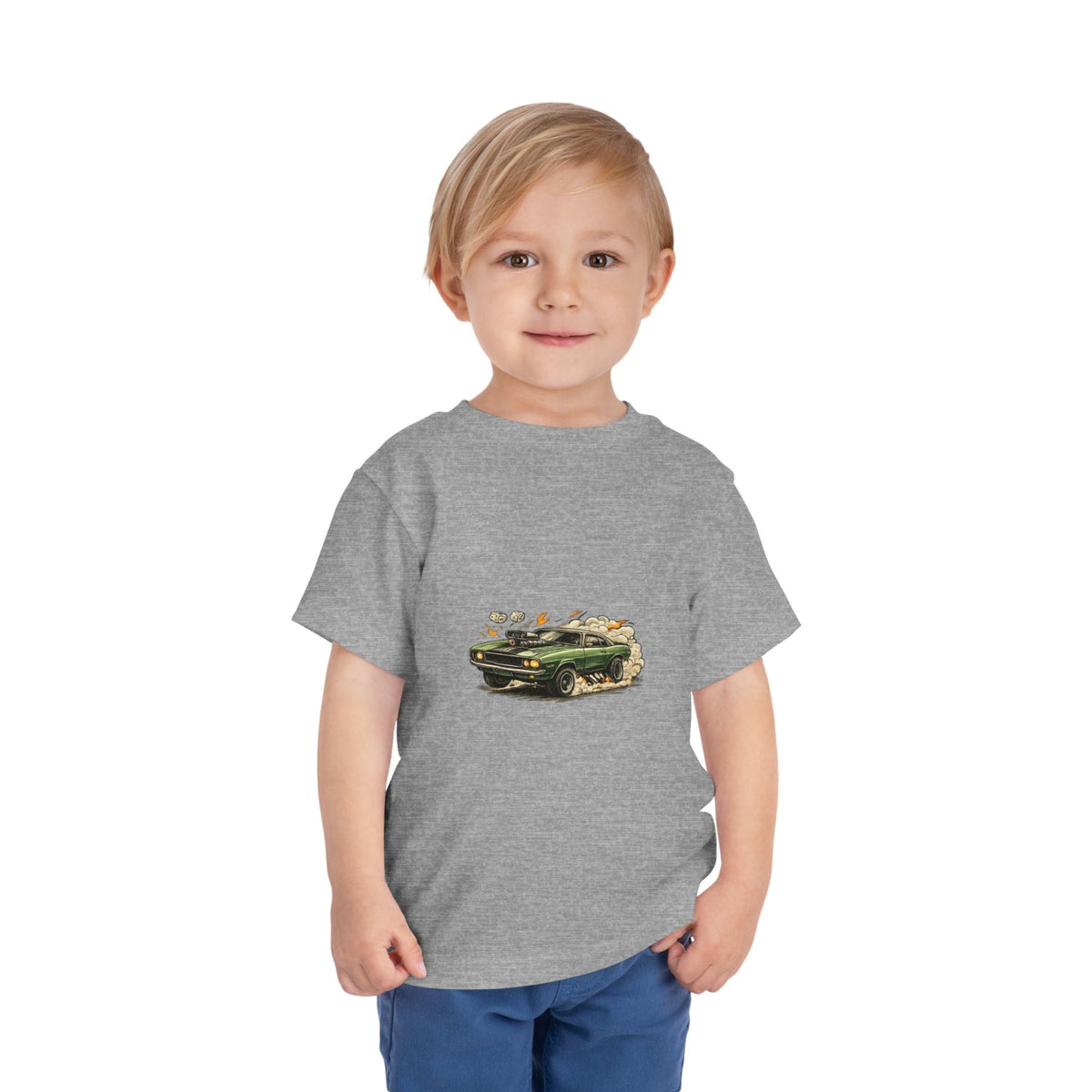 Toddler Tee – Vintage Green Truck Graphic - Front Patch Kids Co.