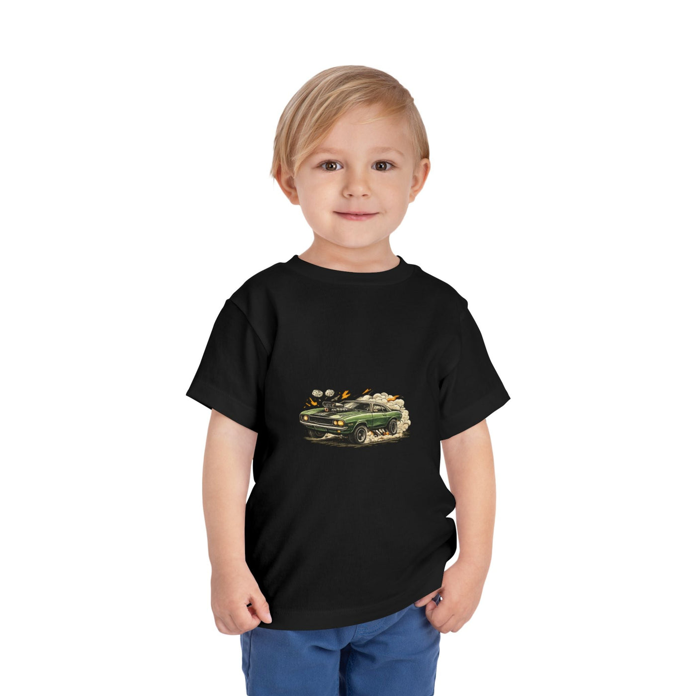 Toddler Tee – Vintage Green Truck Graphic - Front Patch Kids Co.