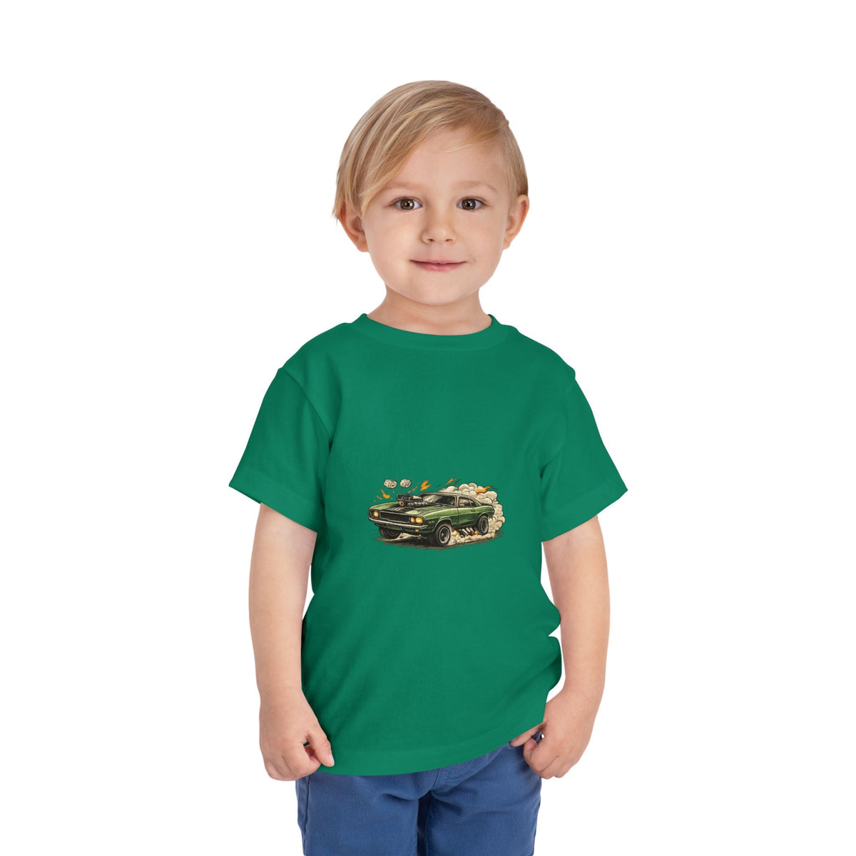 Toddler Tee – Vintage Green Truck Graphic - Front Patch Kids Co.