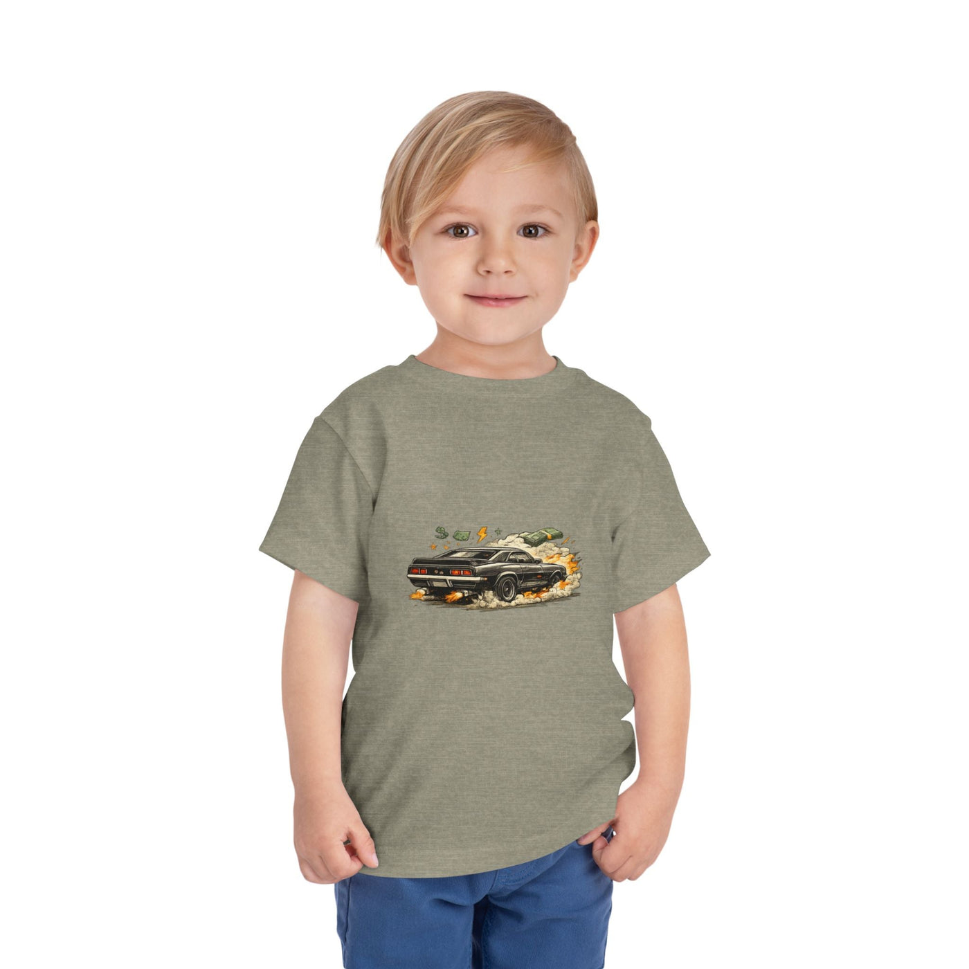 Toddler Tee — Vintage Muscle Car Racing Graphic Shirt - Front Patch Kids Co.