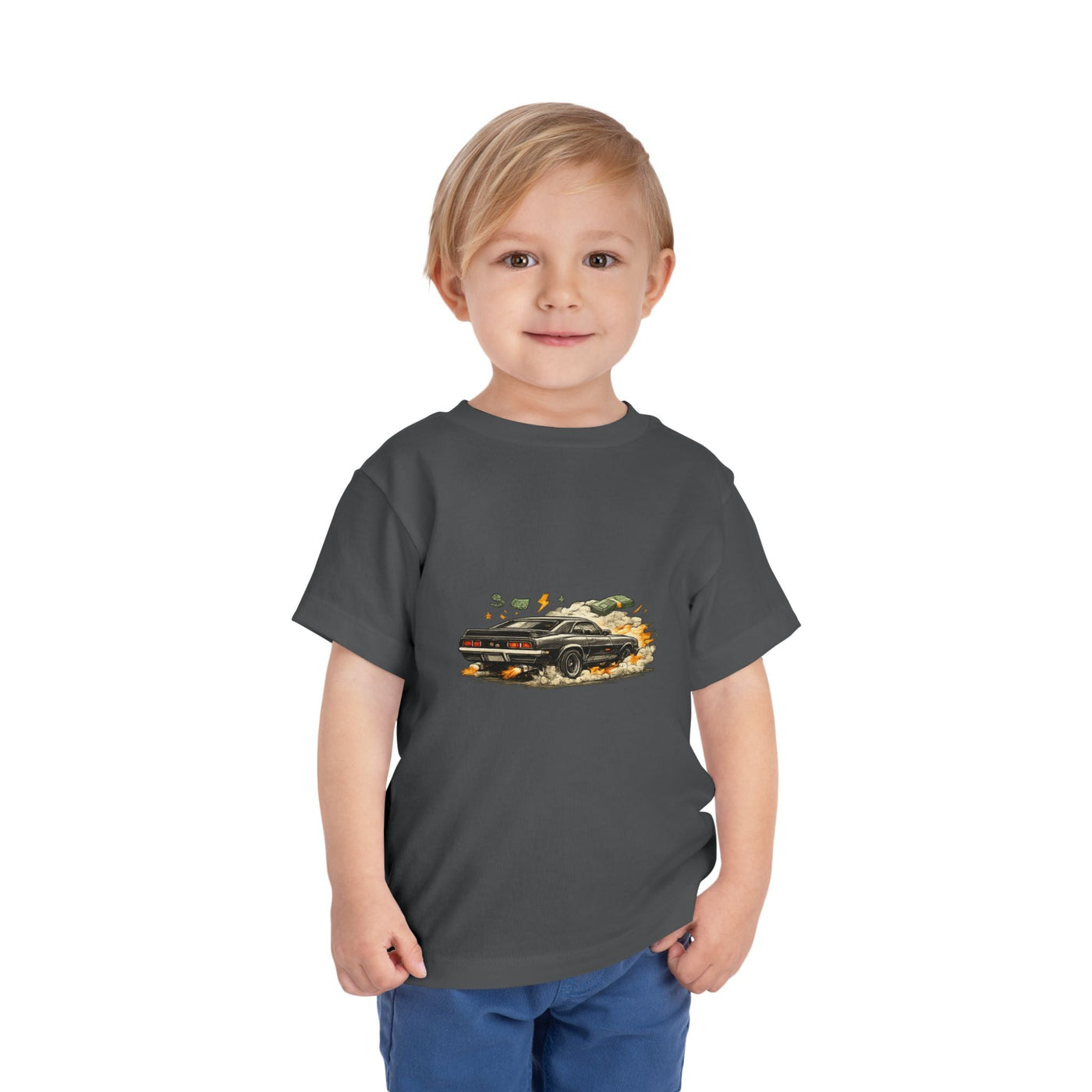 Toddler Tee — Vintage Muscle Car Racing Graphic Shirt - Front Patch Kids Co.