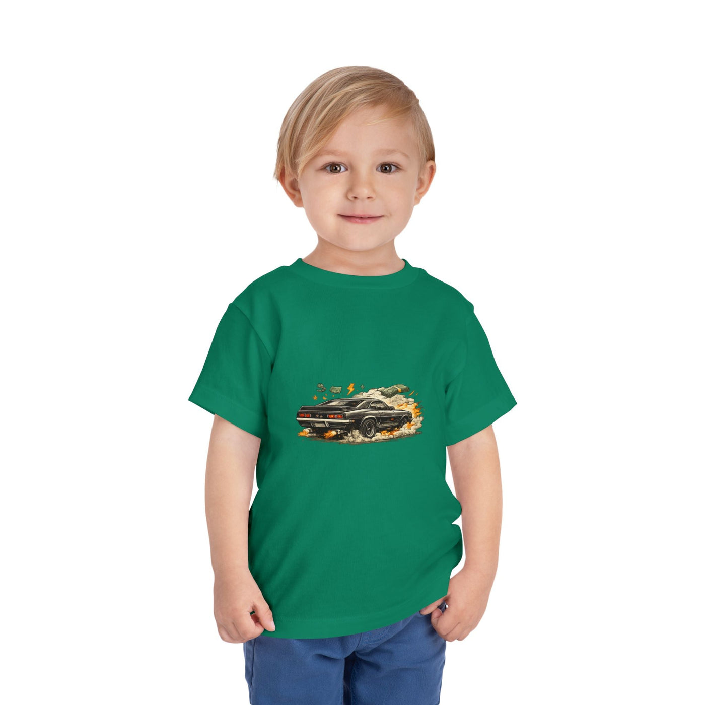 Toddler Tee — Vintage Muscle Car Racing Graphic Shirt - Front Patch Kids Co.