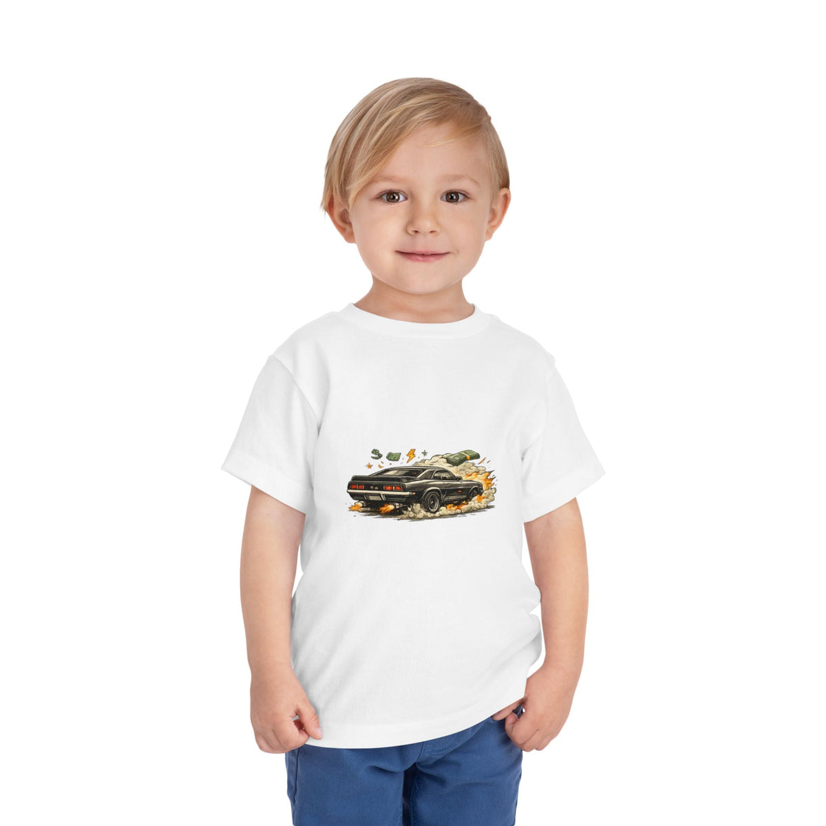 Toddler Tee — Vintage Muscle Car Racing Graphic Shirt - Front Patch Kids Co.