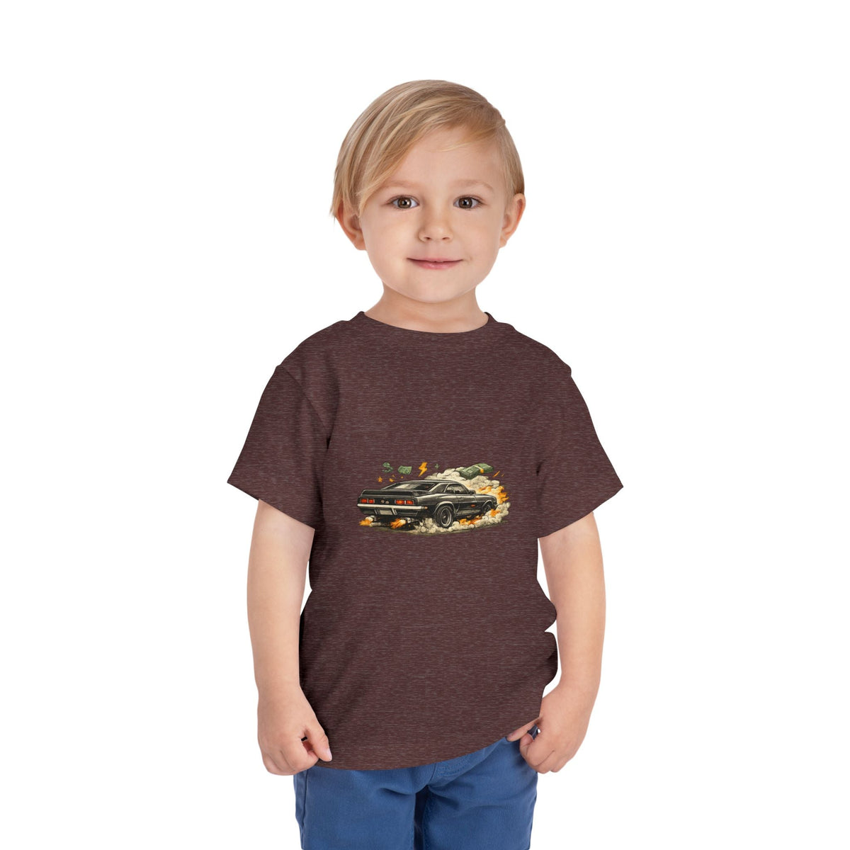 Toddler Tee — Vintage Muscle Car Racing Graphic Shirt - Front Patch Kids Co.