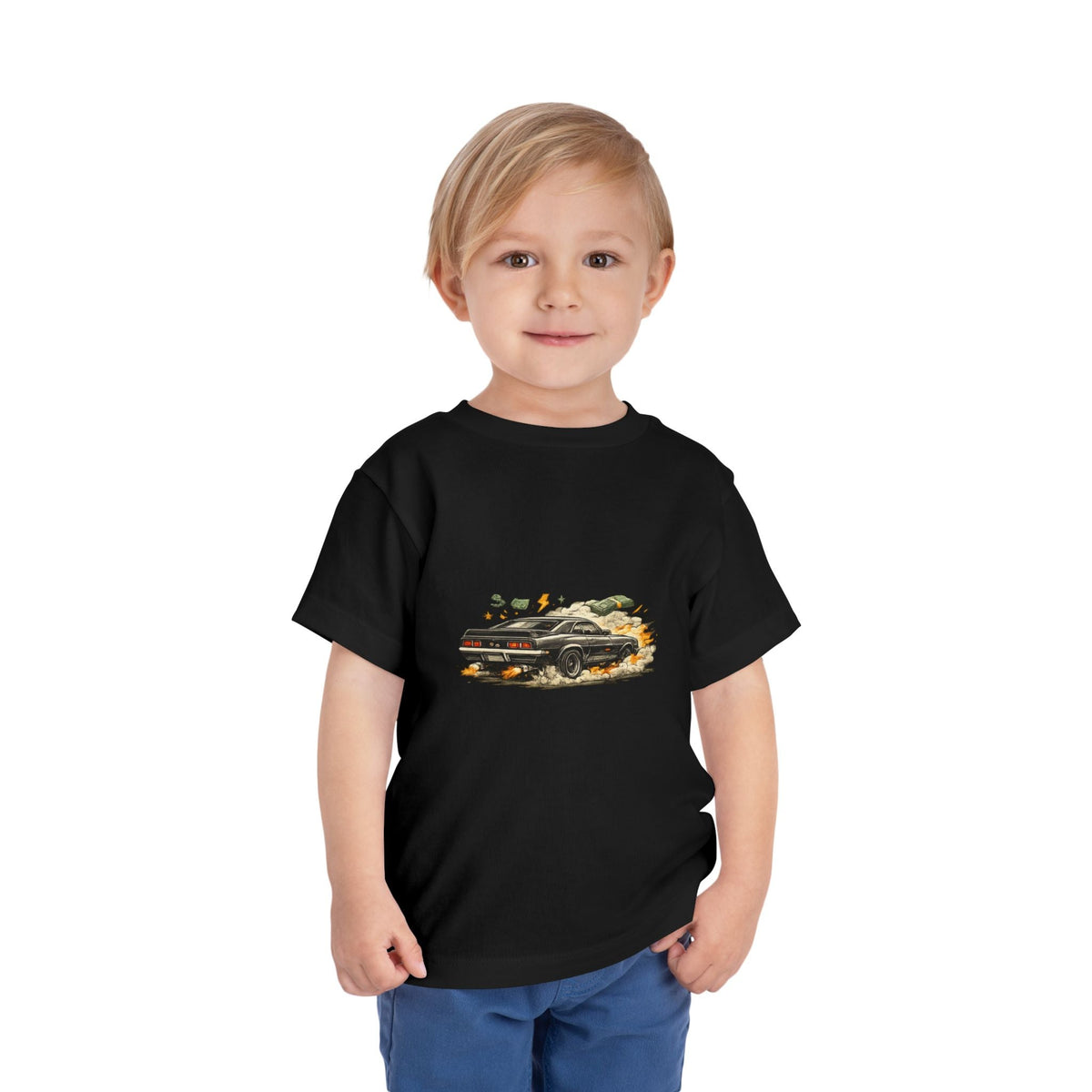 Toddler Tee — Vintage Muscle Car Racing Graphic Shirt - Front Patch Kids Co.