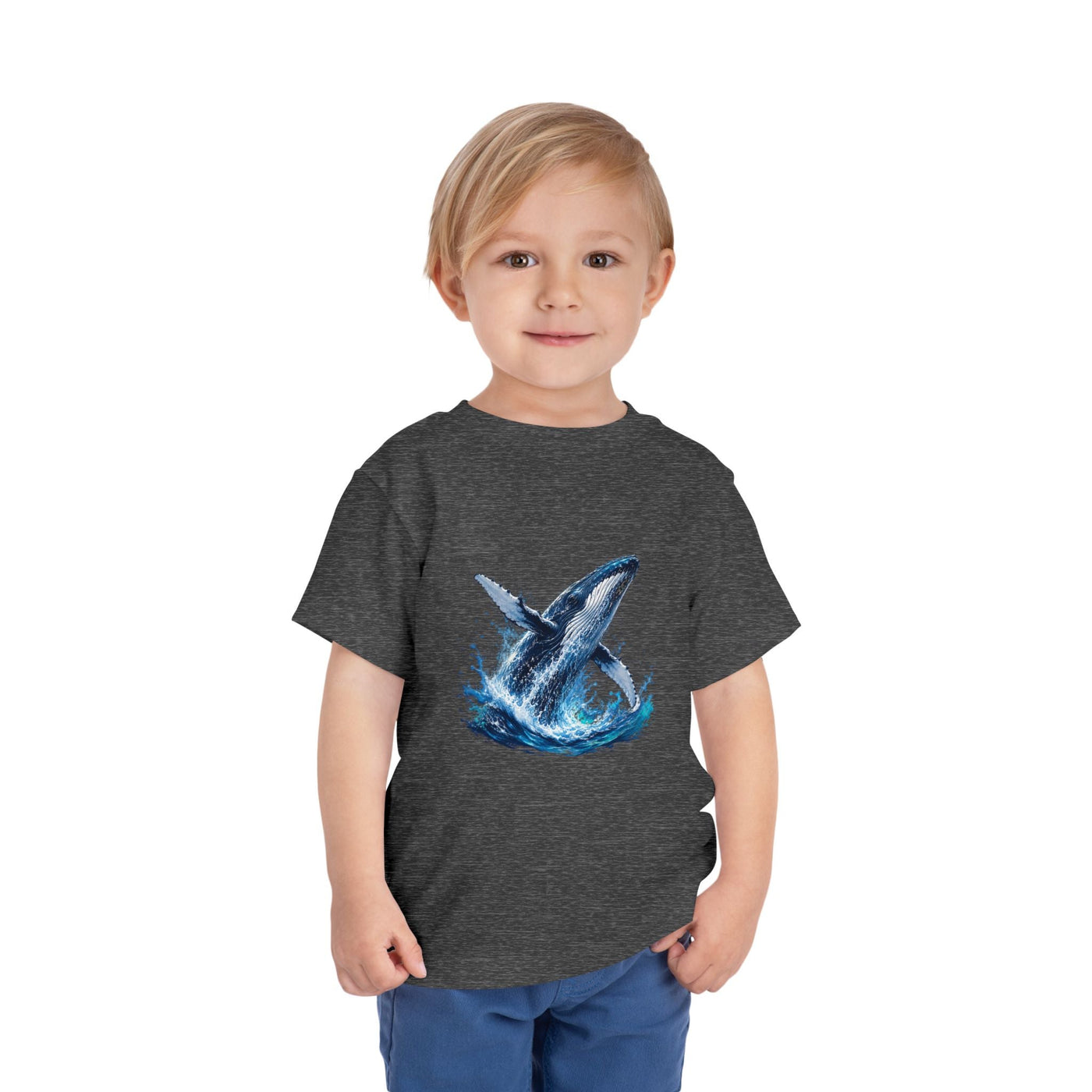 Toddler Tee — Watercolor Breaching Whale Graphic - Front Patch Kids Co.