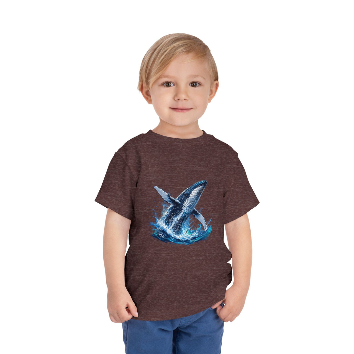 Toddler Tee — Watercolor Breaching Whale Graphic - Front Patch Kids Co.